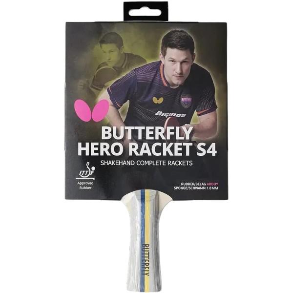 Фото - Ракетка для настольного тенниса Butterfly HERO Racket S4 Kristian Karlsson (6251740002)